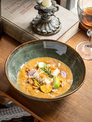 Peacock Green Kiln Ceramic Bowl Set (4pcs, 30oz)