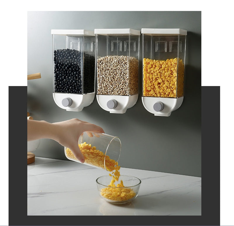 Grain Storage Box with Measuring Cup