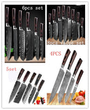 Carpenter-Style Chef Knife Set – 6 or 8-Piece Cooking Knife Collection