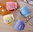 450ml Cute Cartoon Cat Ceramic Mug with Lid & Spoon