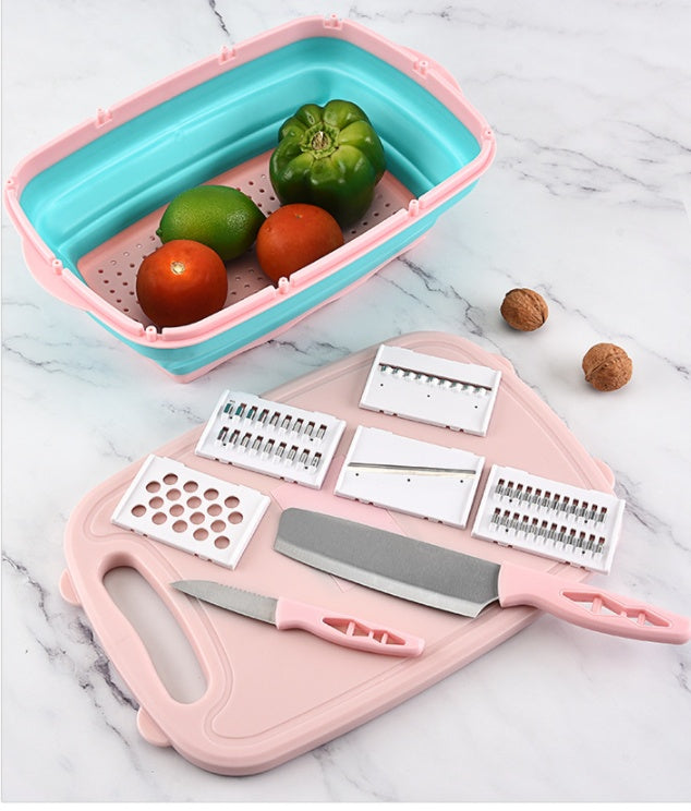 Foldable Multipurpose Cutting Board Set (3-in-1)