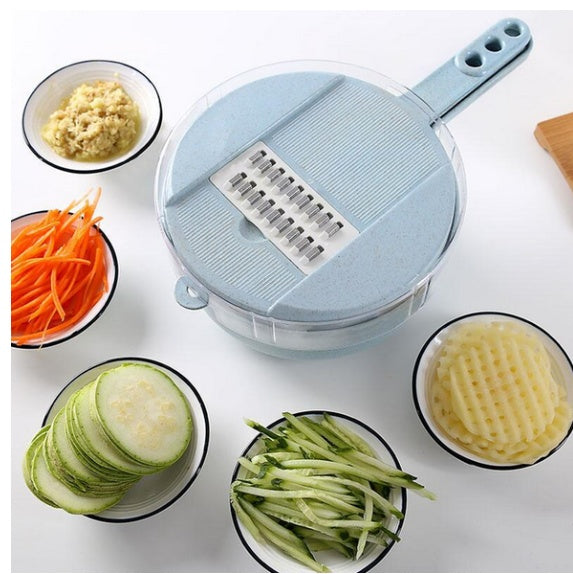 8-in-1 Mandoline Vegetable Slicer & Grater Set with Strainer