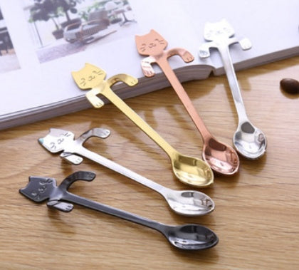 304 Stainless Steel Cat Spoon – Hanging Coffee Stirrer