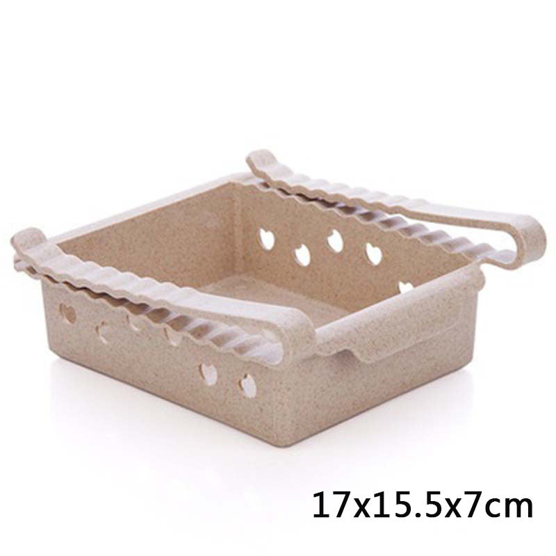Hanging Refrigerator Shelf Organizer – Plastic Clip-On Rack