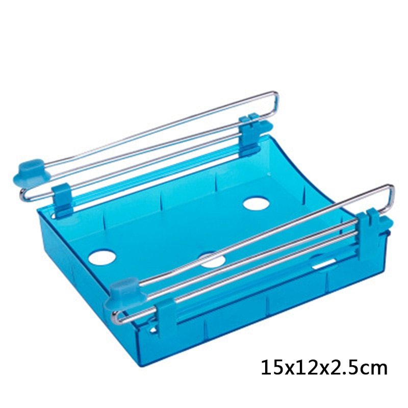Hanging Refrigerator Shelf Organizer – Plastic Clip-On Rack