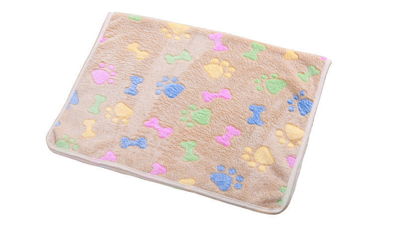 Coral Fleece Pet Blanket Mat for Dogs & Cats
