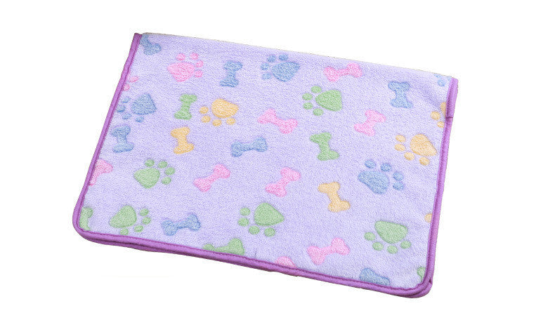 Coral Fleece Pet Blanket Mat for Dogs & Cats