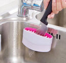 Multipurpose Kitchen Cleaning Brush – With Suction Cup for Knives, Forks & Veggies
