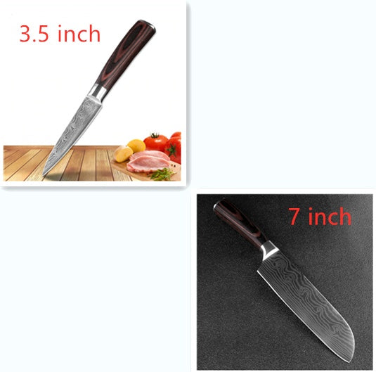 Carpenter-Style Chef Knife Set – 6 or 8-Piece Cooking Knife Collection