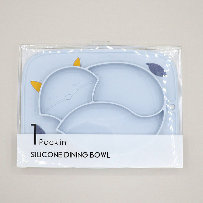Fox-Shaped Silicone Suction Plate for Toddlers