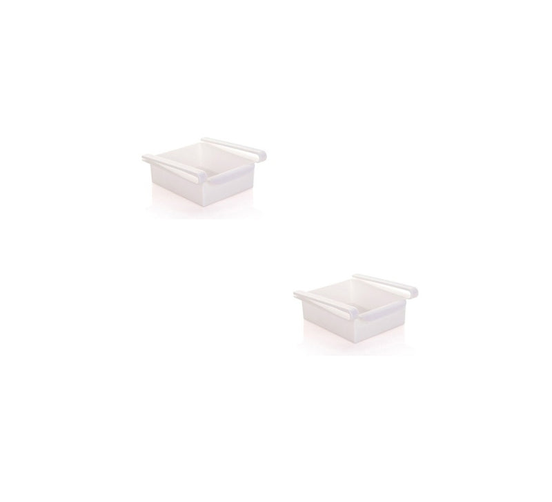 Hanging Refrigerator Shelf Organizer – Plastic Clip-On Rack