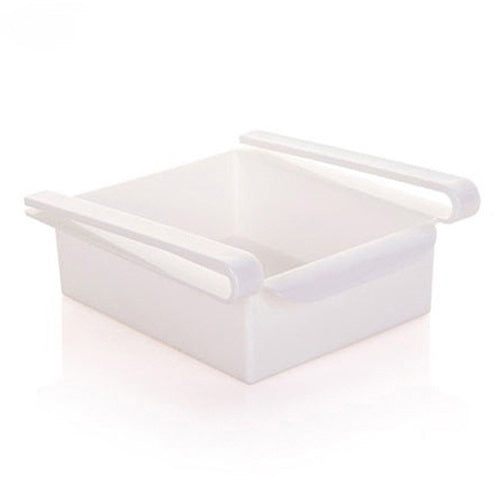 Hanging Refrigerator Shelf Organizer – Plastic Clip-On Rack