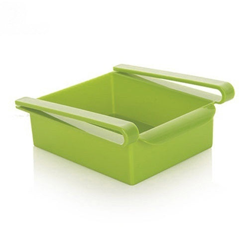 Hanging Refrigerator Shelf Organizer – Plastic Clip-On Rack