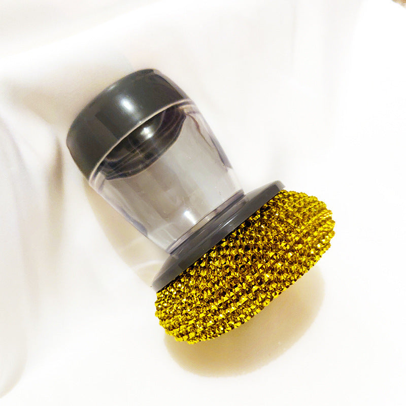 Push-Type Soap Dispensing Palm Brush – Kitchen Scrubber Tool