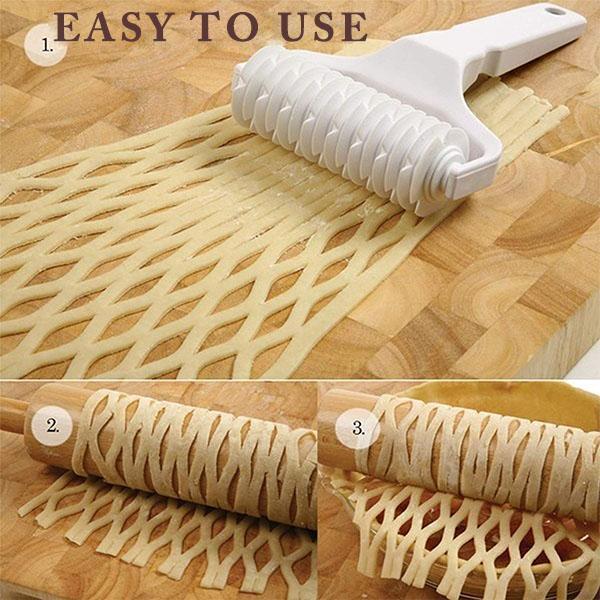 Dough Roller & Hole Punch Tool – Pizza, Pastry, and Biscuit Crimper