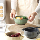 Large Ceramic Soup & Noodle Bowl with Handles