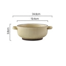 Large Ceramic Soup & Noodle Bowl with Handles
