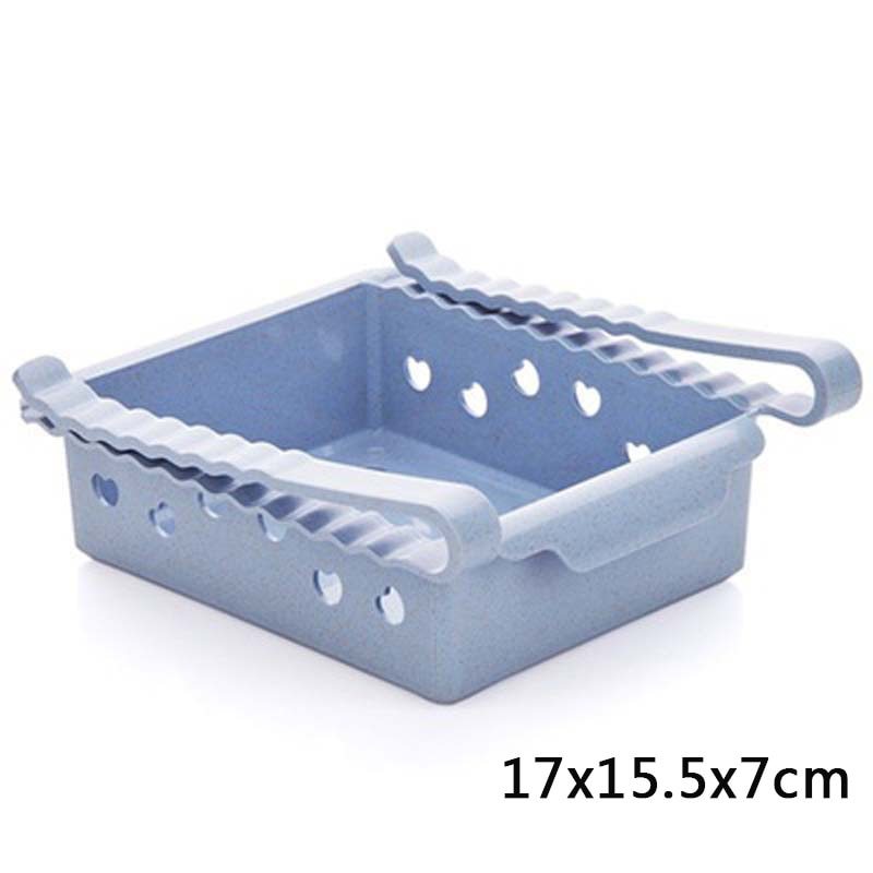 Hanging Refrigerator Shelf Organizer – Plastic Clip-On Rack