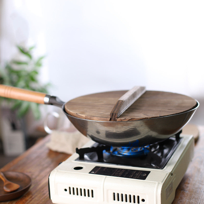 Traditional Iron Wok – Nonstick Manual Wok for Gas Stoves