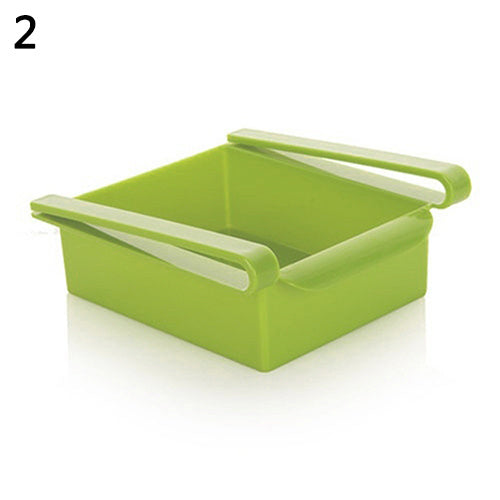 Hanging Refrigerator Shelf Organizer – Plastic Clip-On Rack