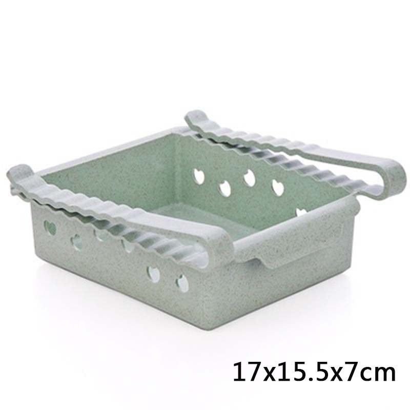 Hanging Refrigerator Shelf Organizer – Plastic Clip-On Rack