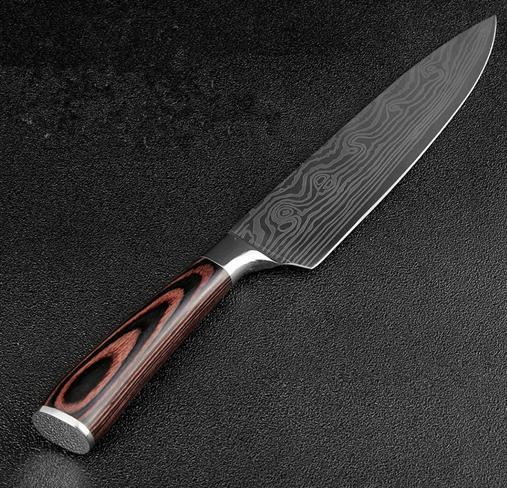Carpenter-Style Chef Knife Set – 6 or 8-Piece Cooking Knife Collection