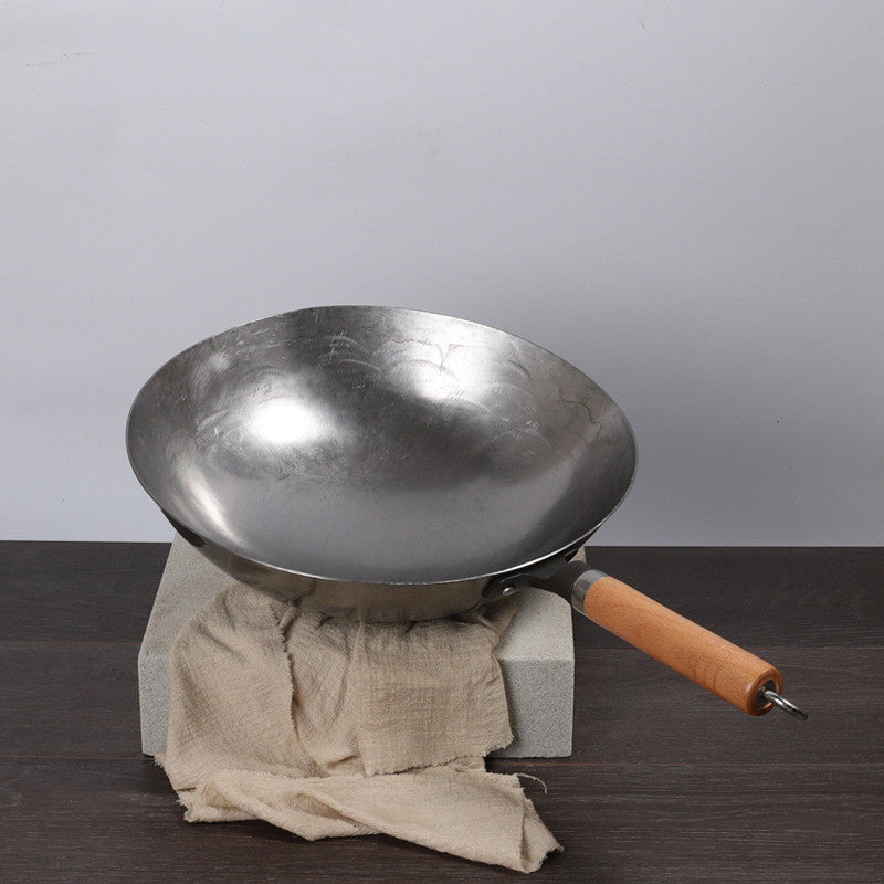 Traditional Iron Wok – Nonstick Manual Wok for Gas Stoves