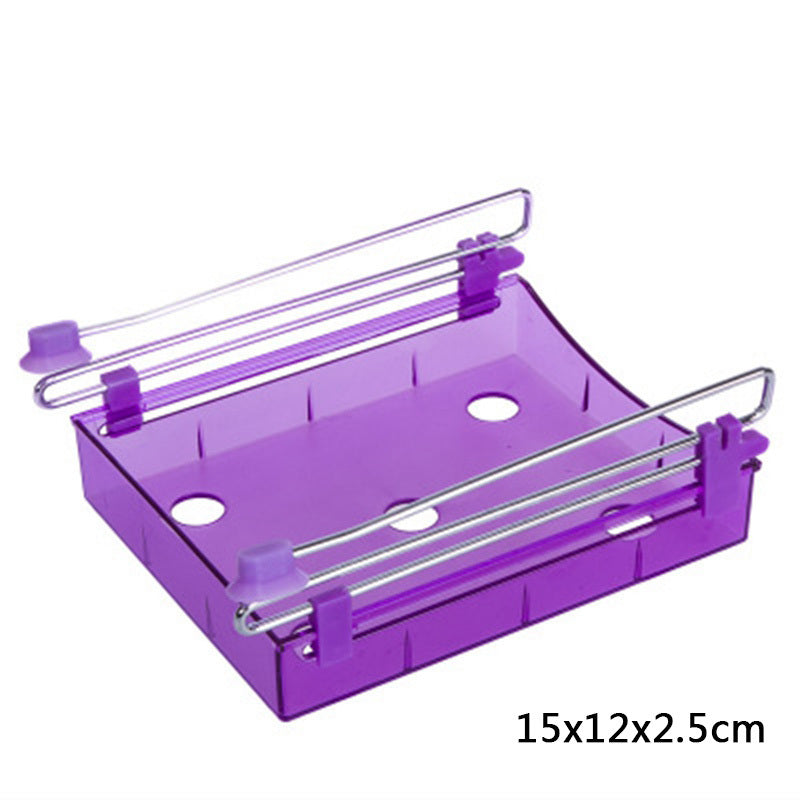 Hanging Refrigerator Shelf Organizer – Plastic Clip-On Rack