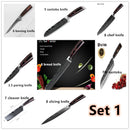 Carpenter-Style Chef Knife Set – 6 or 8-Piece Cooking Knife Collection