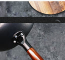 Wok Household Non Stick Flat Bottom Uncoated Wok Frying Pan 32cm
