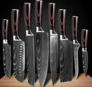 Carpenter-Style Chef Knife Set – 6 or 8-Piece Cooking Knife Collection