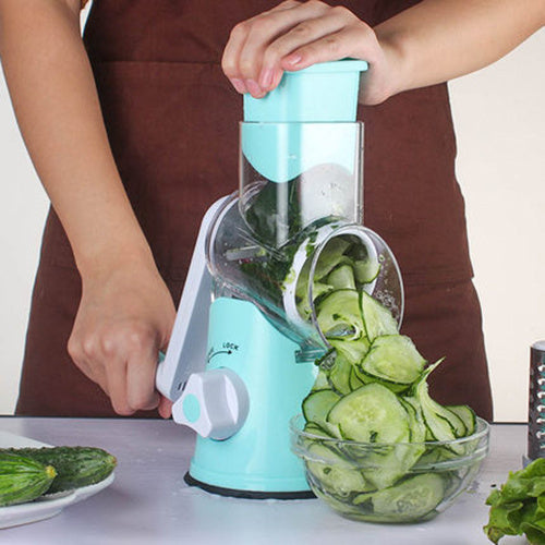Manual Mandoline Slicer – Round Multifunctional Vegetable & Cheese Cutter