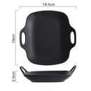 Heat-Resistant Ceramic Baking Tray with Handles