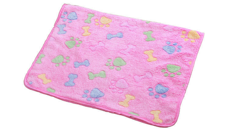 Coral Fleece Pet Blanket Mat for Dogs & Cats