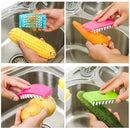 Multipurpose Kitchen Cleaning Brush – With Suction Cup for Knives, Forks & Veggies