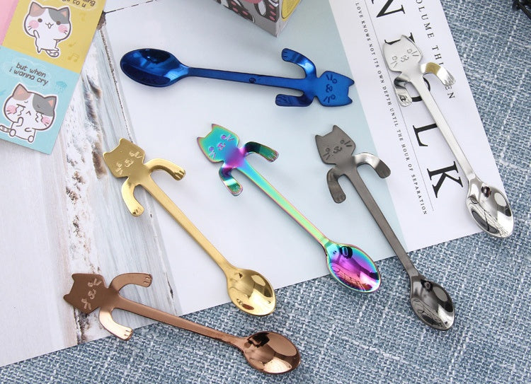 304 Stainless Steel Cat Spoon – Hanging Coffee Stirrer