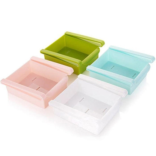 Hanging Refrigerator Shelf Organizer – Plastic Clip-On Rack