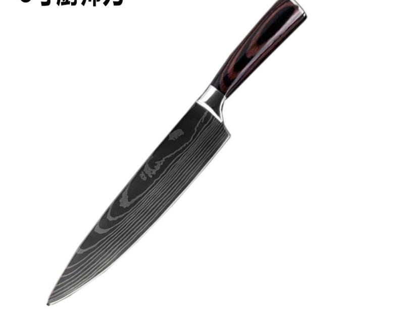 Carpenter-Style Chef Knife Set – 6 or 8-Piece Cooking Knife Collection