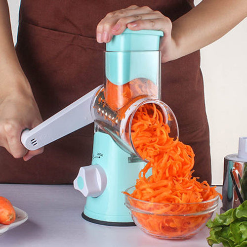 Manual Mandoline Slicer – Round Multifunctional Vegetable & Cheese Cutter