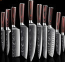 Carpenter-Style Chef Knife Set – 6 or 8-Piece Cooking Knife Collection