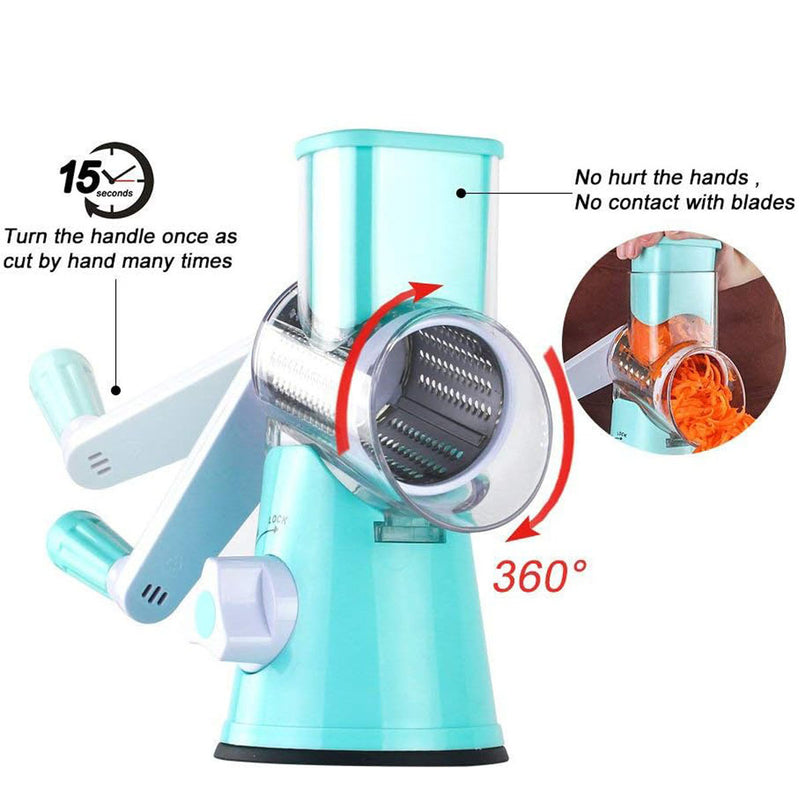Manual Mandoline Slicer – Round Multifunctional Vegetable & Cheese Cutter