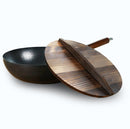 Wok Household Non Stick Flat Bottom Uncoated Wok Frying Pan 32cm