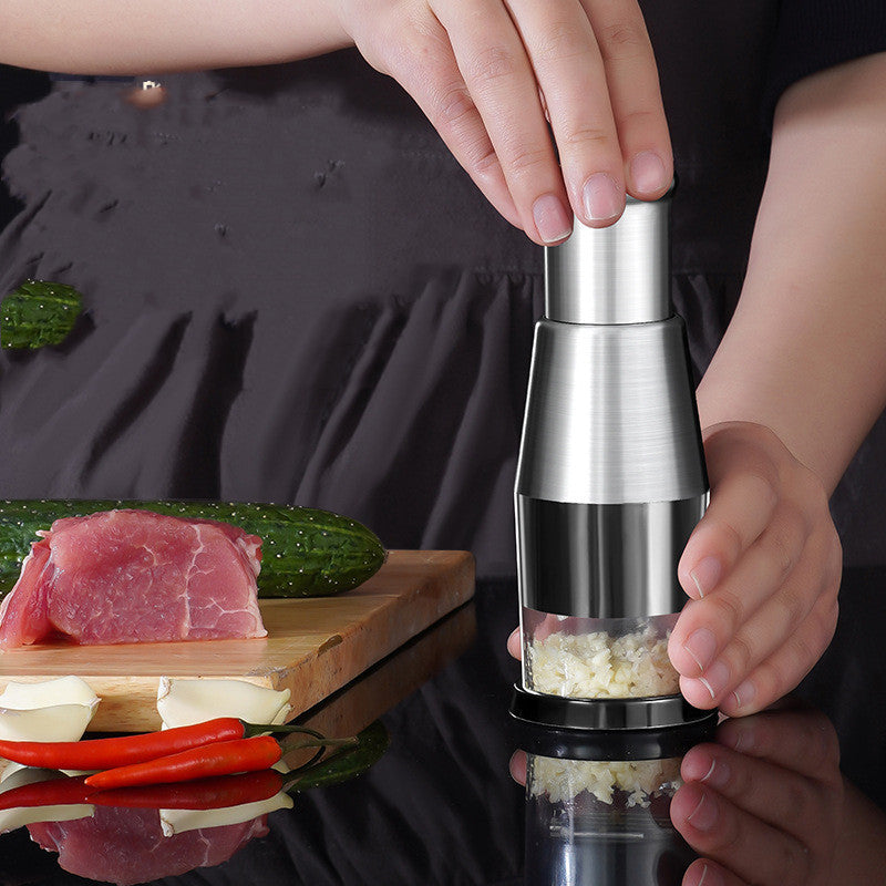 Manual Garlic & Onion Chopper – Multi-Blade Vegetable Crusher