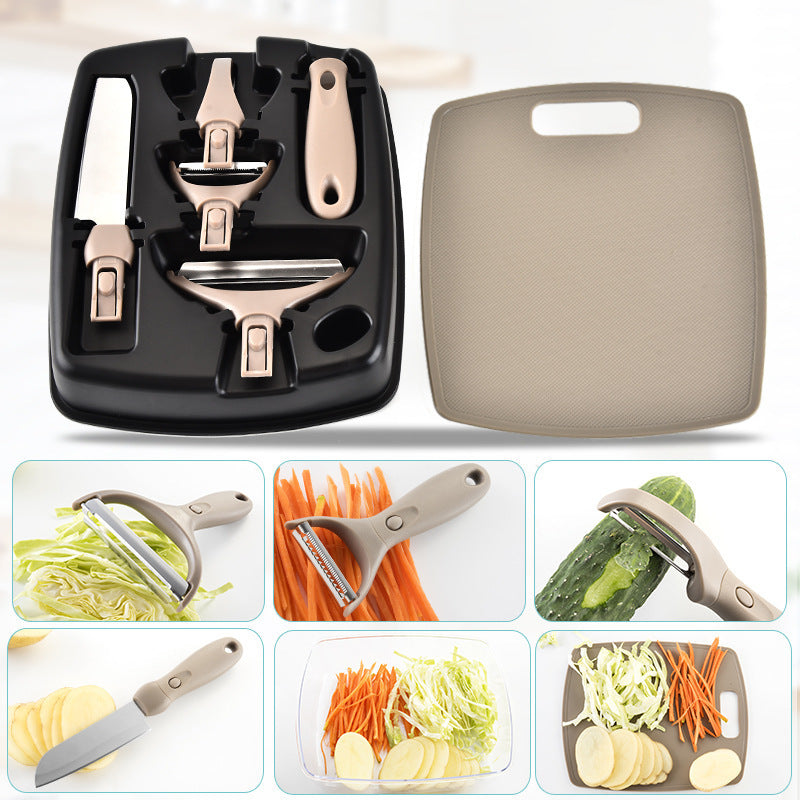 3-Piece Kitchen Cutter Set – Chopping Board, Fruit Knife & Peeler
