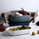 Heat-Resistant Ceramic Baking Tray with Handles