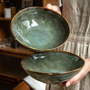 Peacock Green Kiln Ceramic Bowl Set (4pcs, 30oz)
