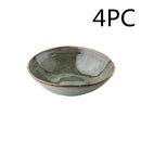 Peacock Green Kiln Ceramic Bowl Set (4pcs, 30oz)