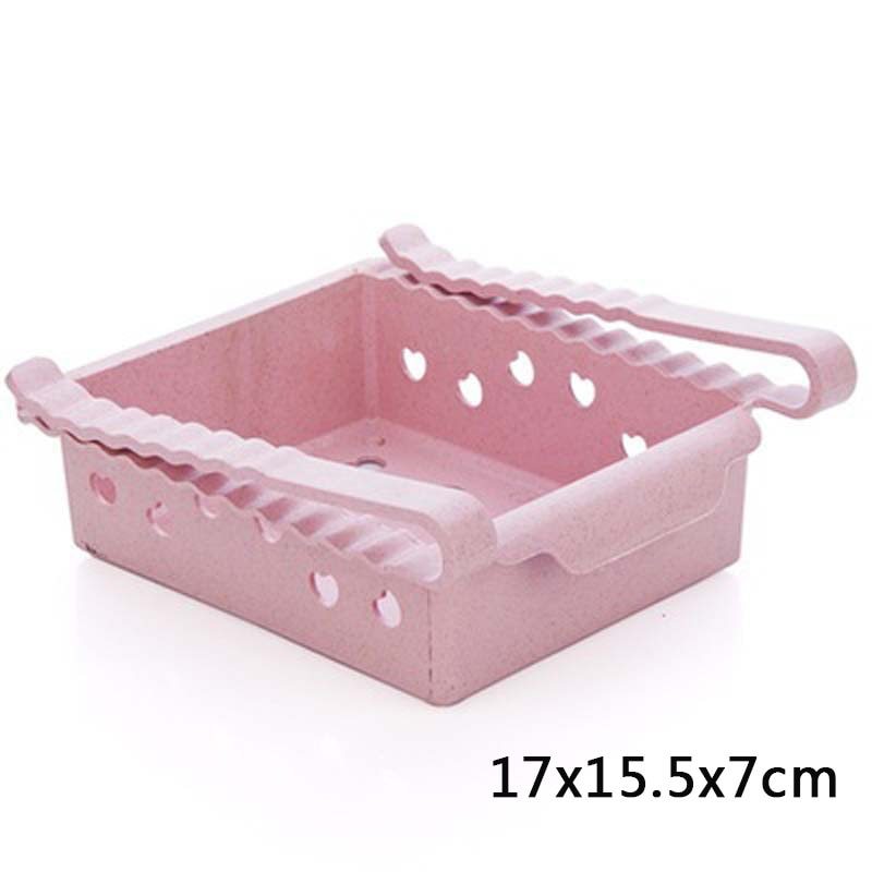 Hanging Refrigerator Shelf Organizer – Plastic Clip-On Rack