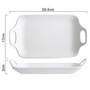 Heat-Resistant Ceramic Baking Tray with Handles
