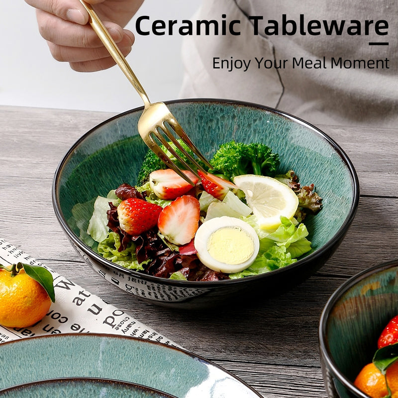 Ceramic Steak Dinner Plate – Western Style